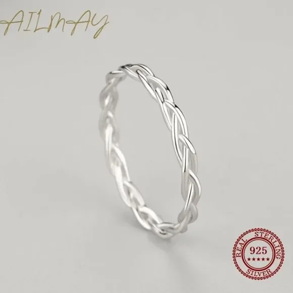 Sterling Silver Minimalist Stackable Rings - Picture 3 of 5
